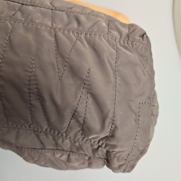 Marc By Marc Jacobs Taupe Green Nylon Quilted Tote Bag Shopper Purse Gym Slouchy - Picture 6 of 15